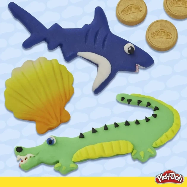 Набор для лепки Play-Doh Hasbro Пираты (F1175FF2) — 13 баночек пластилина и формочки - изображение 3