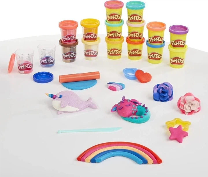 Набор для лепки Play-Doh Hasbro (F3593) — 16 баночек пластилина и аксессуары - изображение 4