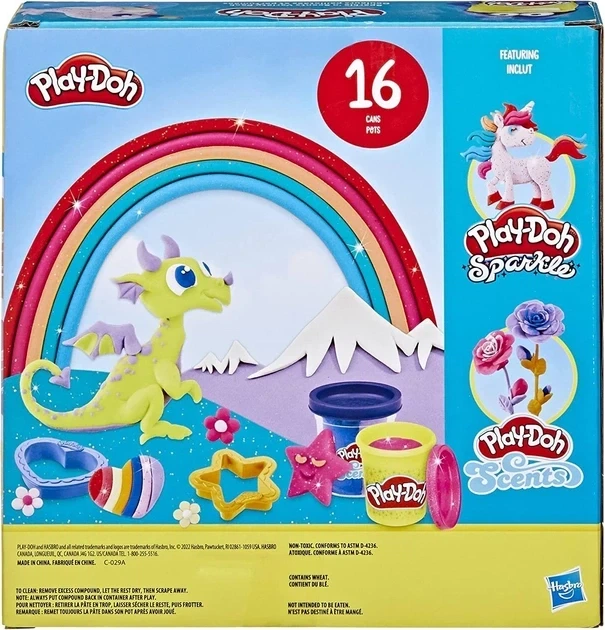 Набор для лепки Play-Doh Hasbro (F3593) — 16 баночек пластилина и аксессуары - изображение 7