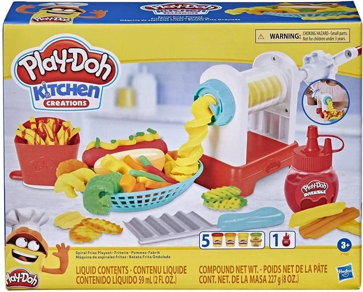Набор для лепки Картофель фри Play-Doh Hasbro (F1320) — Пластилин с аксессуарами Фастфуд - Фото 1 Набор для лепки Картофель фри Play-Doh Hasbro (F1320) — Пластилин с аксессуарами Фастфуд - изображение 1
