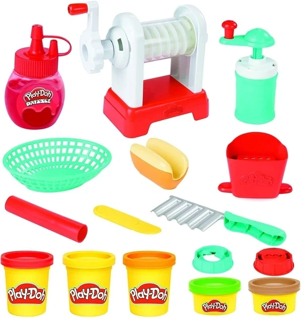 Набор для лепки Картофель фри Play-Doh Hasbro (F1320) — Пластилин с аксессуарами Фастфуд - Фото 2 Набор для лепки Картофель фри Play-Doh Hasbro (F1320) — Пластилин с аксессуарами Фастфуд - изображение 2
