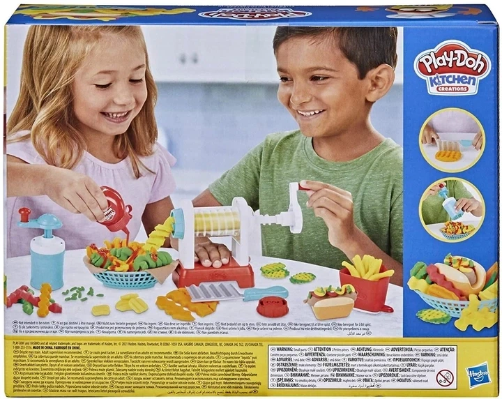 Набор для лепки Картофель фри Play-Doh Hasbro (F1320) — Пластилин с аксессуарами Фастфуд - Фото 8 Набор для лепки Картофель фри Play-Doh Hasbro (F1320) — Пластилин с аксессуарами Фастфуд - изображение 8