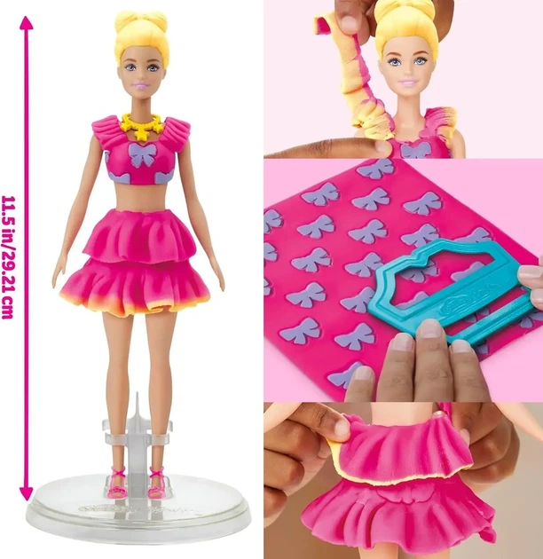 Набор для лепки Барби Рюши и бантики Play-Doh Hasbro (B0DNTSK3S3) — Пластилин с куклой Barbie - Фото 2 Набор для лепки Барби Рюши и бантики Play-Doh Hasbro (B0DNTSK3S3) — Пластилин с куклой Barbie - изображение 2