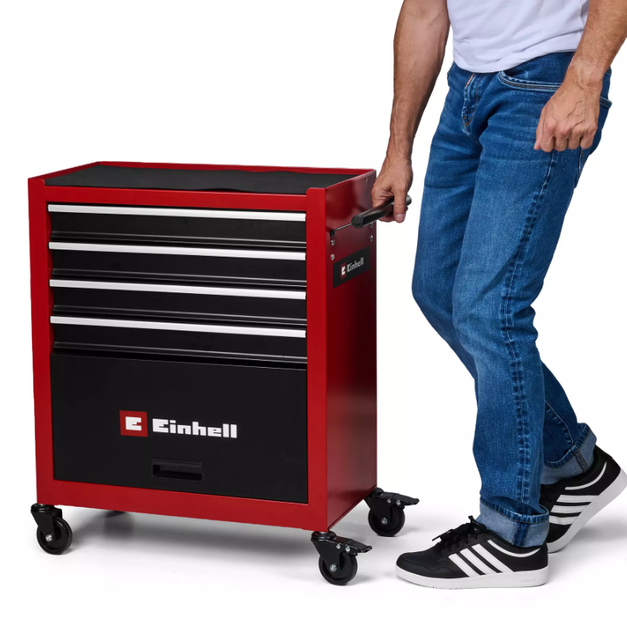 Инструментальная тележка для инструментов на колесах 5 секций Einhell TC-TW 100 ящик для инструмента SDRT_54510170 - изображение 13