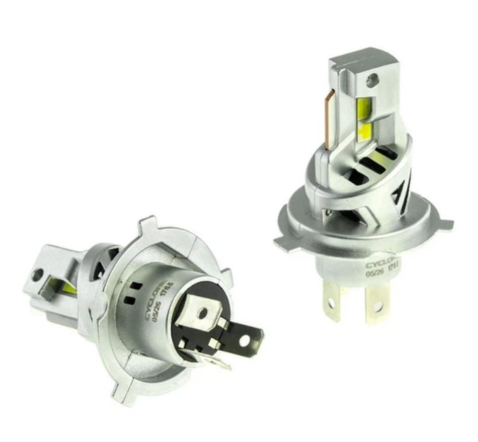 Світлодіодні авто LED лампи Cyclone Type-51 Цоколь H4 6000K 12V 70W на комплект! 8000Lm у штатні місця! з обманкою - зображення 3