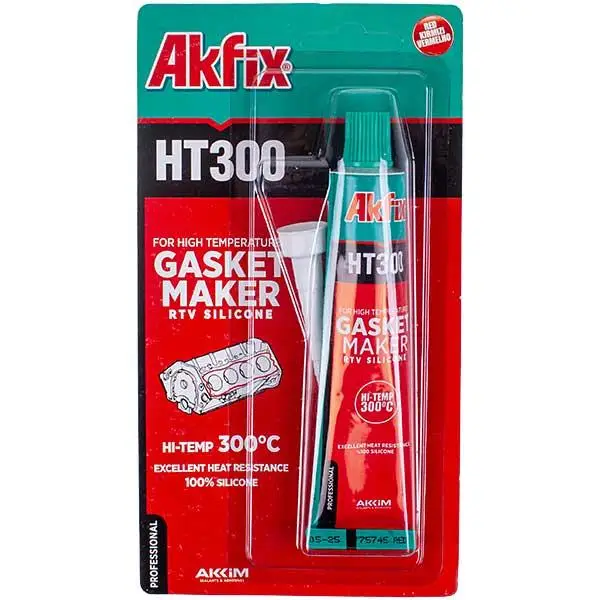 Красный термостойкий клей высокотемпературный для духовки до +300 С Akfix - HT300 тюбик 50 мл, жаростойкий герметик водостойкий - изображение 2