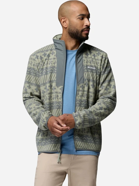 Bluza męska rozpinana streetwear polarowa Columbia Sequoia Grove II FZ Printed Fleece 2174071348 S Zielona (199141361252) - Zdjęcie 4 Bluza męska rozpinana streetwear polarowa Columbia Sequoia Grove II FZ Printed Fleece 2174071348 S Zielona (199141361252) - obraz 4