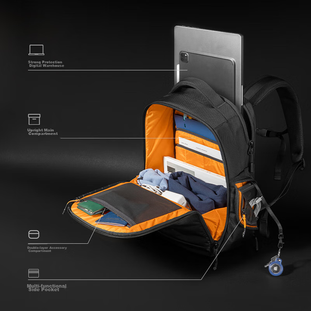 Рюкзак Tomtoc High-Performance деловой для ноутбука 15.6", T73 - Фото 5 Рюкзак Tomtoc High-Performance деловой для ноутбука 15.6", T73 - изображение 5