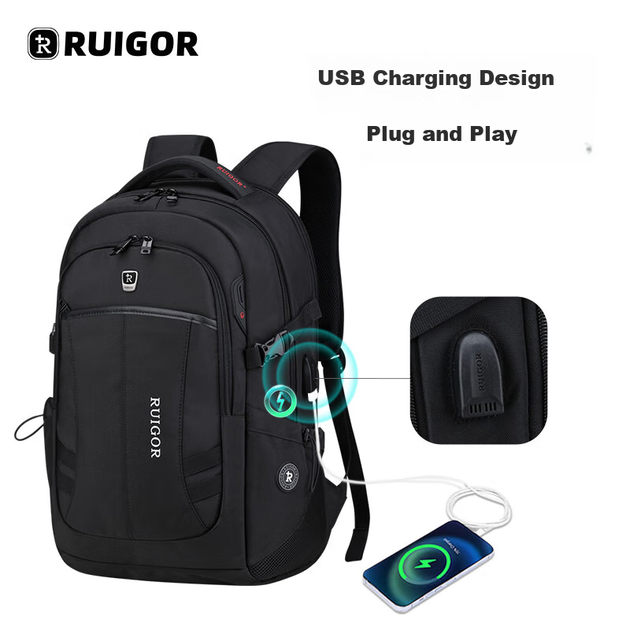 Рюкзак Ruige деловой для ноутбука 15.6", через плечо, для студентов - изображение 4