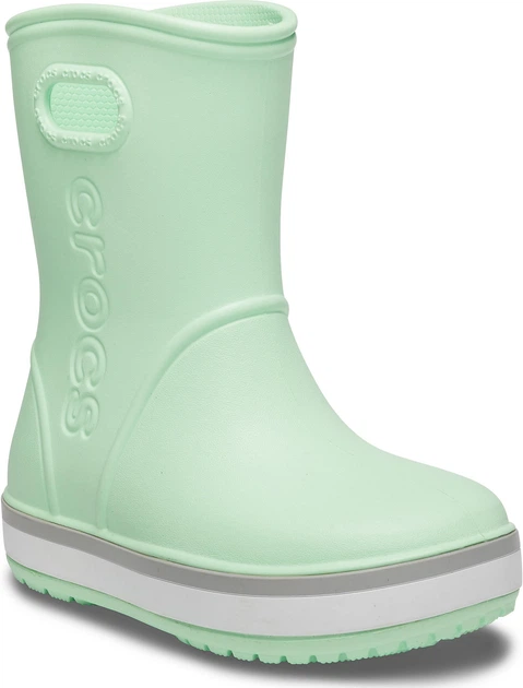Дитячі крокси гумові чоботи Crocs Kids Crocband Rain Boot Neo mint (23/24, м'ятні) - Фото 3 Дитячі крокси гумові чоботи Crocs Kids Crocband Rain Boot Neo mint (23/24, м'ятні) - изображение 3