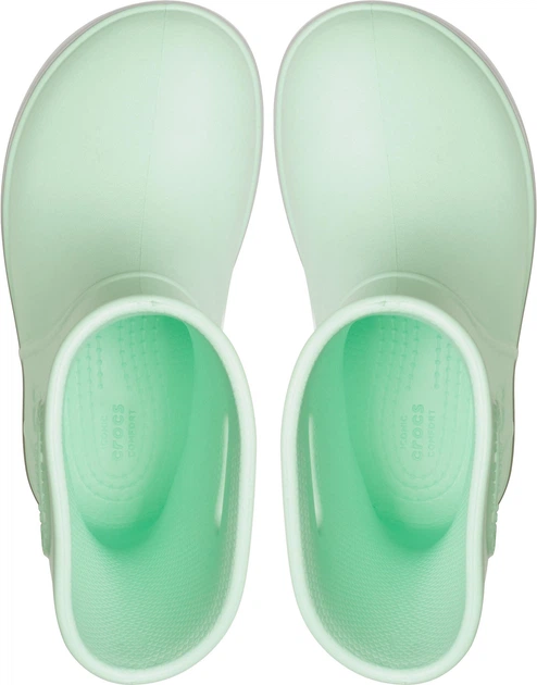 Дитячі крокси гумові чоботи Crocs Kids Crocband Rain Boot Neo mint (23/24, м'ятні) - Фото 5 Дитячі крокси гумові чоботи Crocs Kids Crocband Rain Boot Neo mint (23/24, м'ятні) - изображение 5