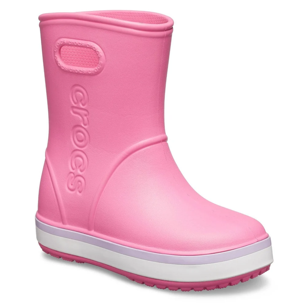 Дитячі крокси гумові чоботи Crocs Kids Crocband Rain Boot Pink (33/34, рожевий) - Фото 2 Дитячі крокси гумові чоботи Crocs Kids Crocband Rain Boot Pink (33/34, рожевий) - зображення 2
