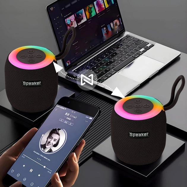 Портативна Bluetooth-колонка SH309 BT 100 Вт із потужним басом і чистим звуком чорна - зображення 2