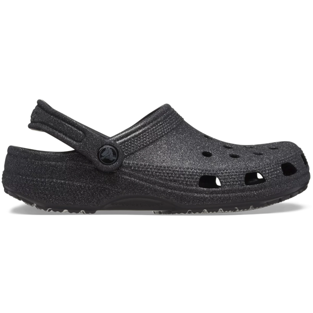 Дитячі крокси для дівчинки Crocs Classic Clog Glitter Black (25/26, чорний) - Фото 3 Дитячі крокси для дівчинки Crocs Classic Clog Glitter Black (25/26, чорний) - изображение 3