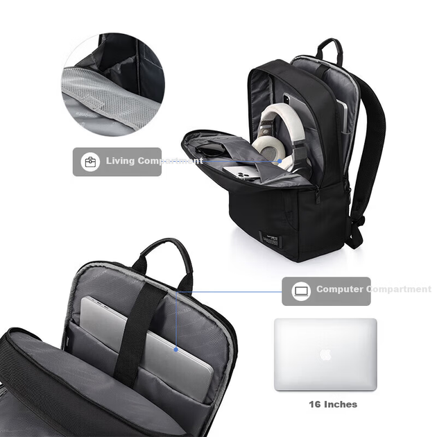 Рюкзак Samsonite для ноутбука 16" антибактериальная подкладка - изображение 3