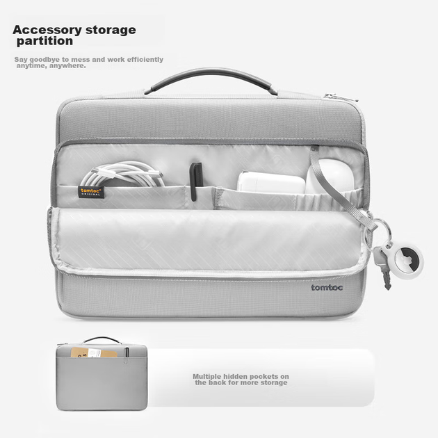 Сумка для ноутбука Tomtoc BasicGen2 14" Grey - Фото 2 Сумка для ноутбука Tomtoc BasicGen2 14" Grey - изображение 2