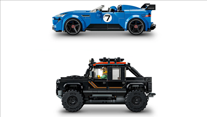 Конструктор Lego Jaguar Project 7 та Land Rover Defender Speed Champions 77264 - изображение 5