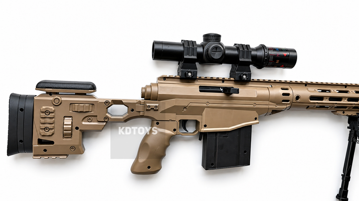 Детская снайперская винтовка Remington MSR на аккумуляторе с орбизами, прицелом и сошками Снайперка МСР Размер 112 см - Фото 3 Детская снайперская винтовка Remington MSR на аккумуляторе с орбизами, прицелом и сошками Снайперка МСР Размер 112 см - зображення 3