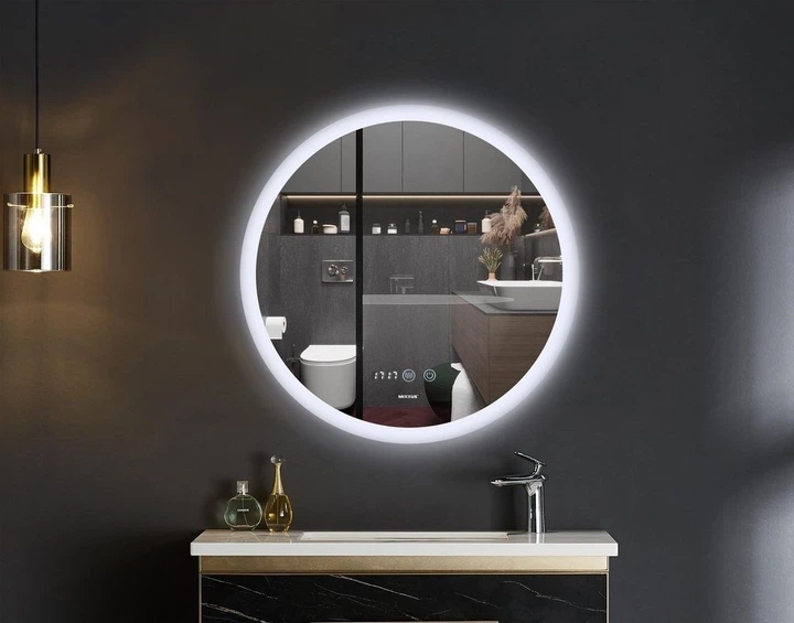 Зеркало для ванной MIXXUS PLAIN MC11-60 LED с подсветкой, подогревом Anti-Fog и диммером, 60×60 см - Фото 10 Зеркало для ванной MIXXUS PLAIN MC11-60 LED с подсветкой, подогревом Anti-Fog и диммером, 60×60 см - изображение 10