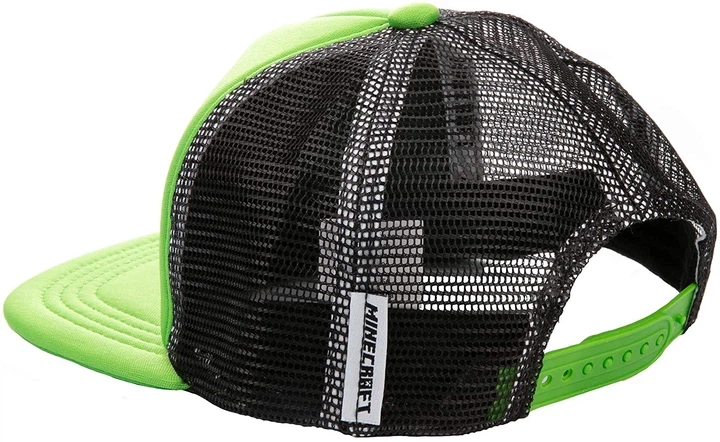 Кепка Майнкрафт Крипер JINX Minecraft - Who’s Deboss Creeper Youth Snapback Green (6265) - изображение 2