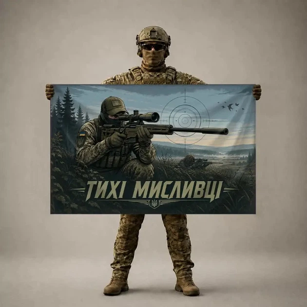 Прапор Тихі мисливці 1400х900 мм - зображення 2