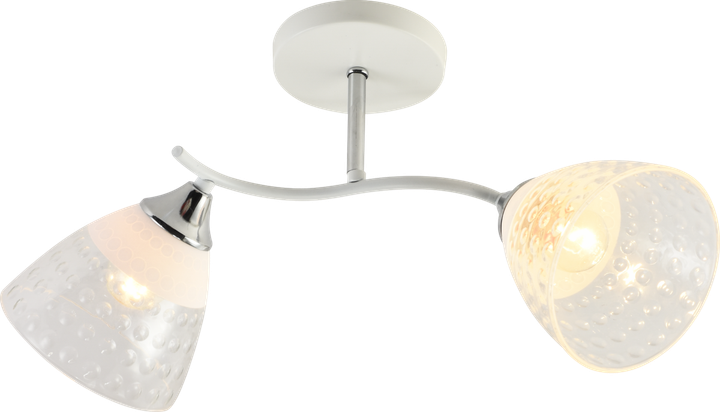 Люстра потолочная Light House SRS-20709/2 белый + хром, плафон белый с прозрачным - изображение 3