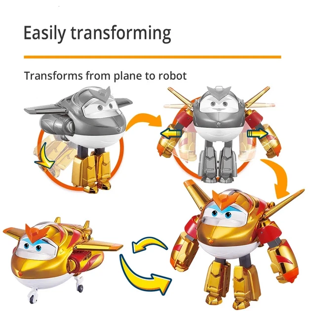 Игрушка-трансформер Super Wings Супер Крылья Золотой Мальчик Golden Boy - изображение 6