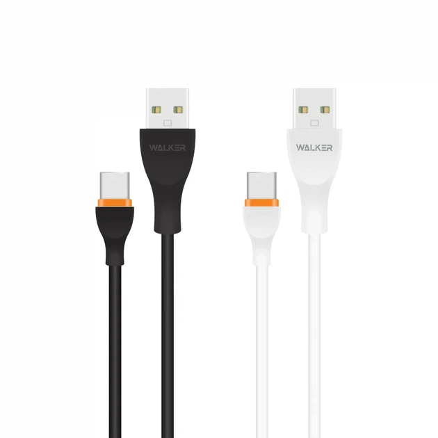 Кабель USB Lightning WALKER C565 силіконовий 2.4А 1 м білий - Фото 3 Кабель USB Lightning WALKER C565 силіконовий 2.4А 1 м білий - зображення 3