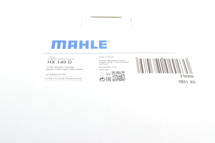 Фільтр гідравлічний Mazda 3 1.4/1.6/2.0 03-09/6 1.8-2.5 02-07/Ford Focus 98-12 (з прокладкою) MAHLE HX149D - изображение 8