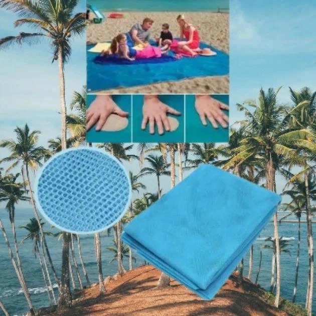 Пляжний килимок 200×200-підстилка Антипесок Sand-free Mat покривало анти-пісок - зображення 3