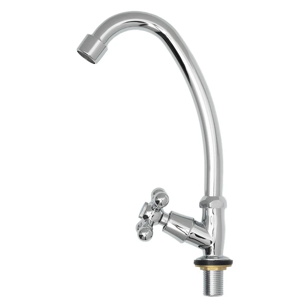 Смеситель монокран AQUATICA QM-1G159C J-образный ½" хромоникелевый 410 г - изображение 3