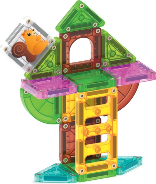 Магнітний конструктор Magna Tiles microMAGS Treehouse Travel 24 елементи (0850025176668) - зображення 2
