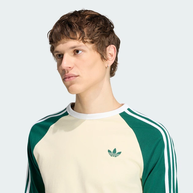 Мужской лонгслив 3-STRIPES adidas KT5063 (S) желтый (4069996838710) - Фото 4 Мужской лонгслив 3-STRIPES adidas KT5063 (S) желтый (4069996838710) - изображение 4