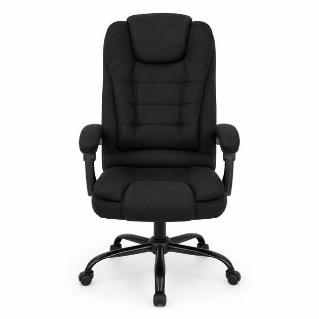 Офісне крісло з тканини Hanert Fabric Black + підставка для ніг - изображение 6