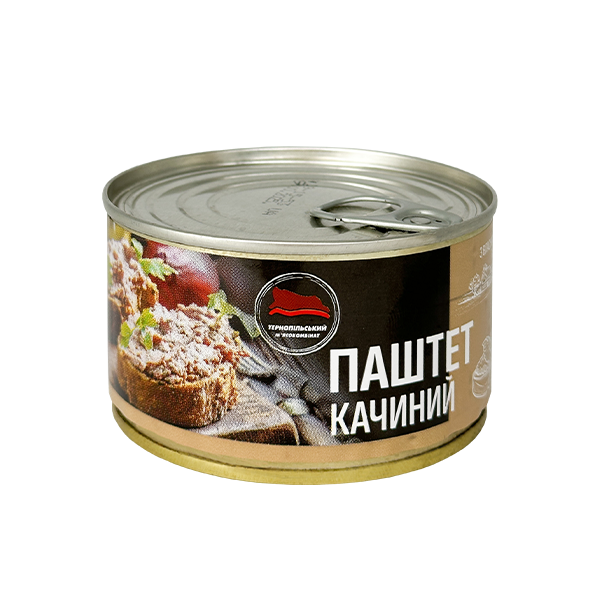Паштет утиный Тернопольский мясокомбинат 225 г - Фото 1 Паштет утиный Тернопольский мясокомбинат 225 г - изображение 1