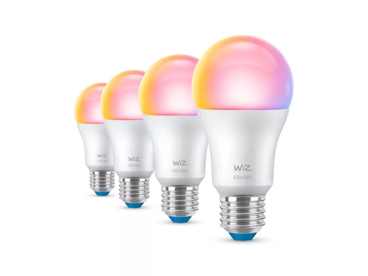 Розумна лампа WiZ E27 White and Color Ambiance 8.5W 806лм, Wi-Fi, Matter, Bluetooth, набір 4 шт. 8720169075771 - зображення 3