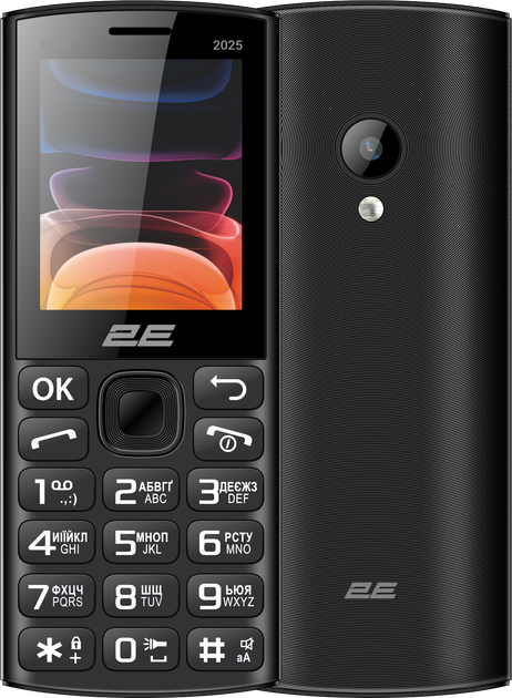 Мобильный телефон 2E E240 2025 Black (794300867202) - Фото 1 Мобильный телефон 2E E240 2025 Black (794300867202) - изображение 1