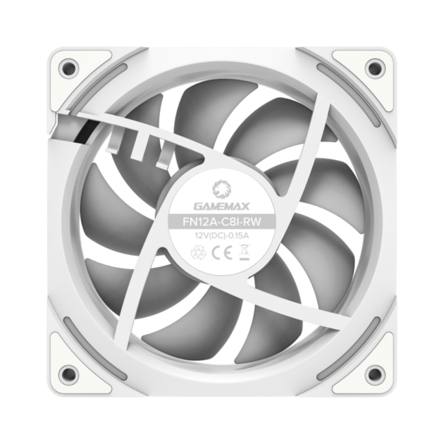 Вентилятор GameMax FN12A C8I-R (FN12A-C8I-RW) Reverse White - Фото 4 Вентилятор GameMax FN12A C8I-R (FN12A-C8I-RW) Reverse White - зображення 4