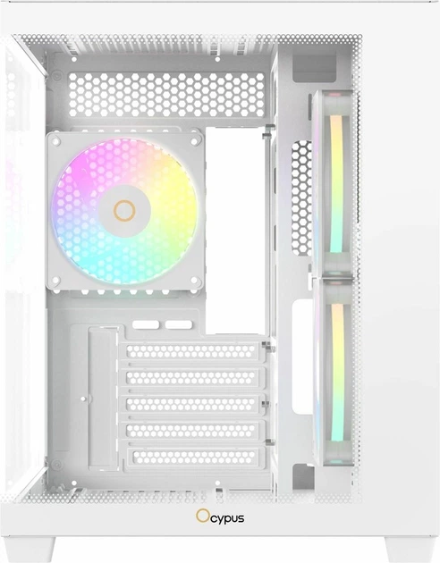 Корпус для ПК Ocypus Gamma C54 ARGB Tempered Glass (GAMMA-C54-WHD300XX-GL) White mATX без БЖ - зображення 2