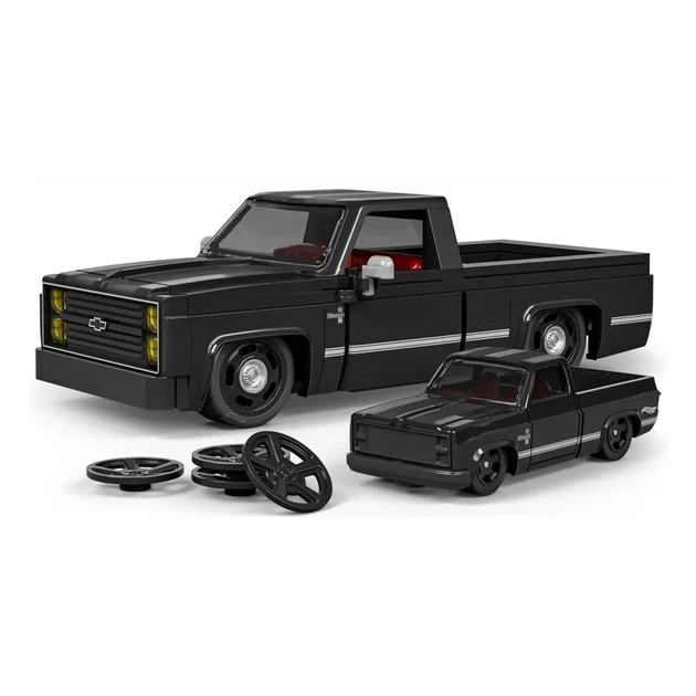 Машинка-конструктор Mattel Brick Shop Speed Chevy '83 Silverado (JKG42) - Фото 3 Машинка-конструктор Mattel Brick Shop Speed Chevy '83 Silverado (JKG42) - зображення 3