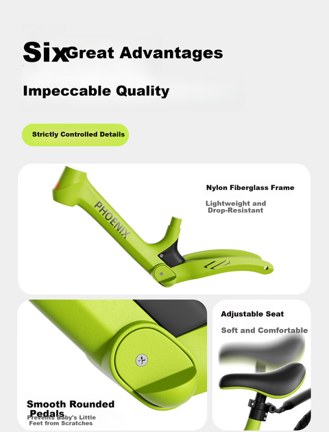 Беговел Phoenix 30 см зелёный - изображение 3