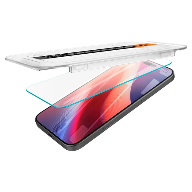 Защитное стекло Spigen GLAS.tR EZ Fit для Apple iPhone 16 Pro / 17 Pro, с монтажной рамкой, 9H - Фото 5 Защитное стекло Spigen GLAS.tR EZ Fit для Apple iPhone 16 Pro / 17 Pro, с монтажной рамкой, 9H - изображение 5