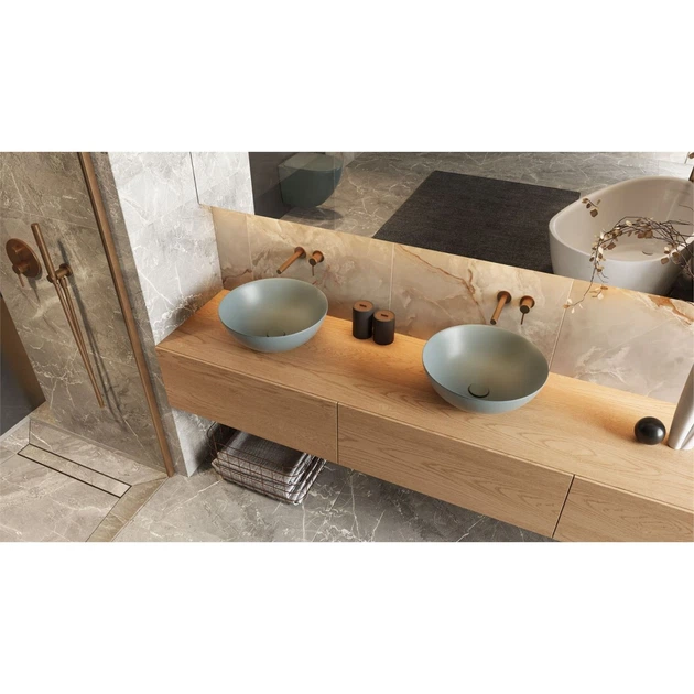 Донный клапан Excellent Design Click-Clack 1 1/4" для умывальника и биде, зеленый матовый (ARIN.1485.K.01.MBMGB) - Фото 3 Донный клапан Excellent Design Click-Clack 1 1/4" для умывальника и биде, зеленый матовый (ARIN.1485.K.01.MBMGB) - изображение 3