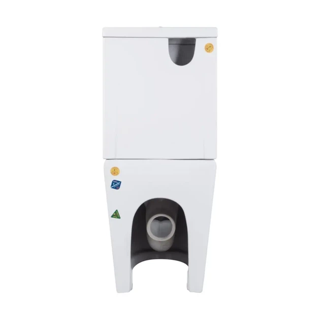Унитаз компакт Qtap Swan Eco 640х360 овальный, с сиденьем, белый глянцевый (QTSWA27W48748) - изображение 4