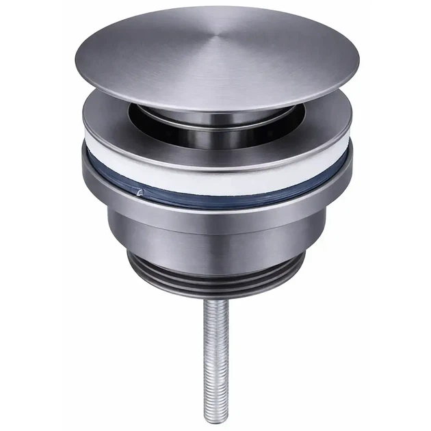Донный клапан VBI Click-clack 1 1/4” для раковины, графит (VBI-059000GR) - Фото 1 Донный клапан VBI Click-clack 1 1/4” для раковины, графит (VBI-059000GR) - изображение 1
