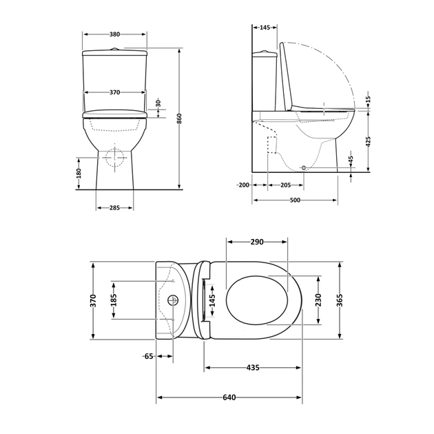 Унитаз компакт Q-tap Presto Quadro 650x340 овальный, с сиденьем, белый (QT24221215AW) - Фото 12 Унитаз компакт Q-tap Presto Quadro 650x340 овальный, с сиденьем, белый (QT24221215AW) - изображение 12