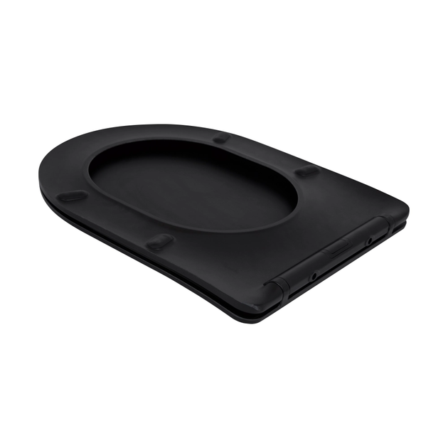 Унитаз компакт Q-tap Robin 660x360 овальный, с сиденьем, черный (QT13226083AMB) - изображение 8