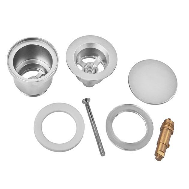 Донный клапан Koer PW-11-02 1 1/4'' Сlick-Сlack SS для умывальника, хром (KR5792) - изображение 4