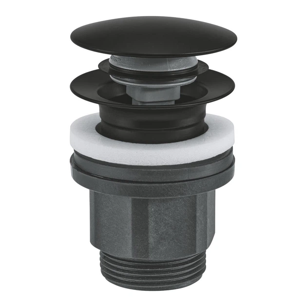 Донный клапан Grohe Click-Clack 1 1/4" для умывальника, черный матовый (1024642430) - изображение 2