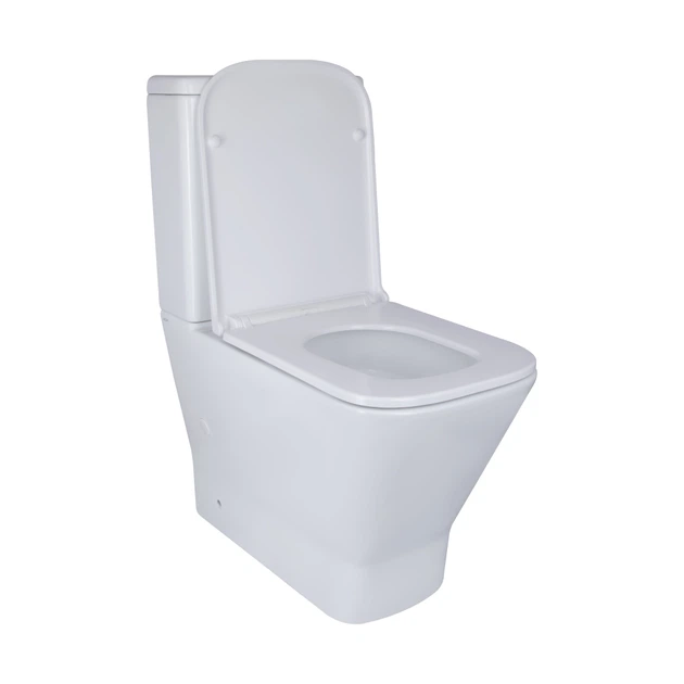 Унитаз компакт Q-tap Cardinal 620x365 прямоугольный, с сиденьем, белый (QT04222168AUQ3W) - изображение 2
